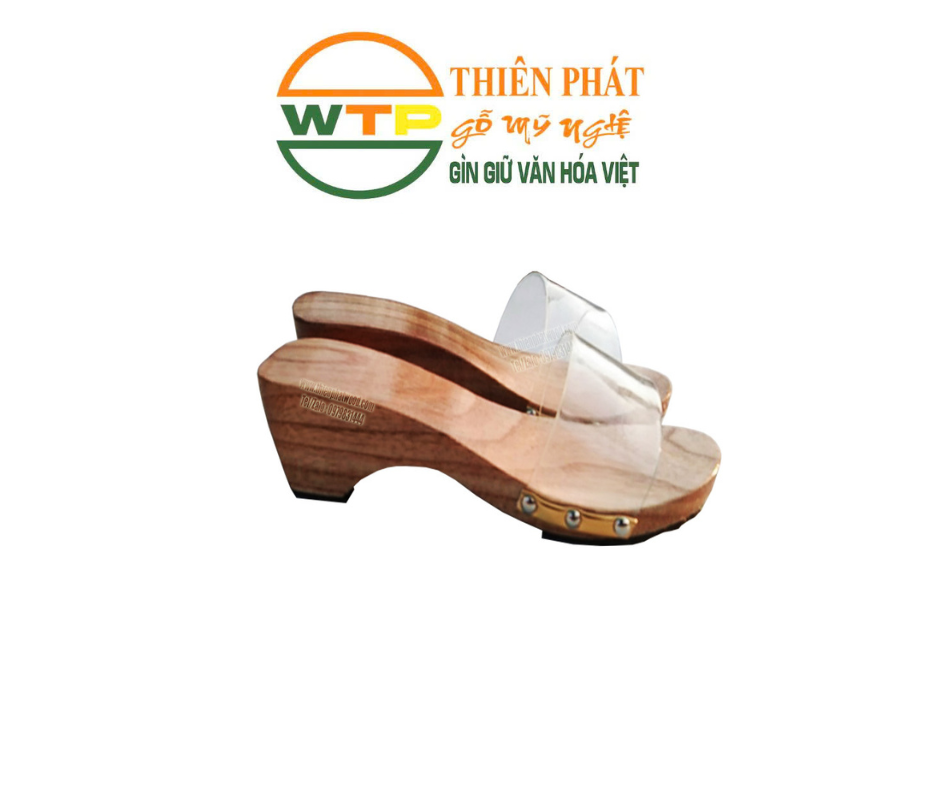 Guốc Mộc Gỗ Xoan Cao 5cm